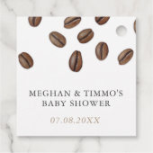 Liebe bricht | Ein Baby ist die Kaffeemaschine. Geschenkanhänger (Rückseite)