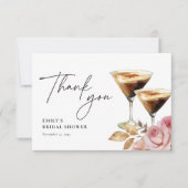 Liebe bricht elegantes Brautparty Dankeskarte (Vorderseite)