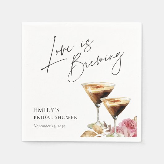 Liebe bricht elegantes Brautparty Paper Napkin Serviette (Vorderseite)