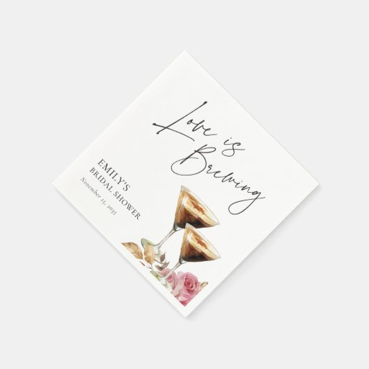 Liebe bricht elegantes Brautparty Paper Napkin Serviette (Ecke)