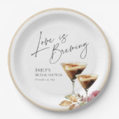 Liebe bricht elegantes Brautparty Pappteller (Vorderseite)