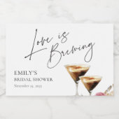 Liebe bricht elegantes Brautparty Schaumweinetikett (Einzelnes Label)