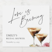 Liebe bricht elegantes Brautparty Schaumweinetikett (Einzelnes Label)