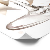 Liebe bricht elegantes modernes Brautparty Poster (Ecke)