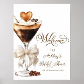 Liebe bricht elegantes modernes Brautparty Poster (Vorne)