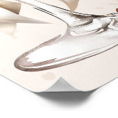 Liebe bricht elegantes modernes Brautparty Poster (Ecke)