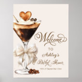 Liebe bricht elegantes modernes Brautparty Poster (Vorne)