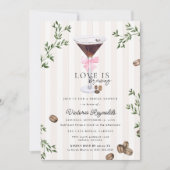 Liebe bricht | Espresso Martini Brautparty Einladung (Vorderseite)