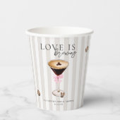 Liebe bricht | Espresso Martini Brautparty Pappbecher (Vorderseite)