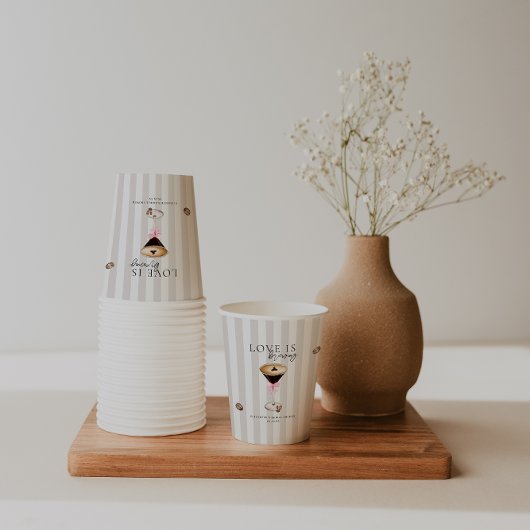 Liebe bricht | Espresso Martini Brautparty Pappbecher