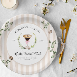 Liebe bricht | Espresso Martini Brautparty Pappteller