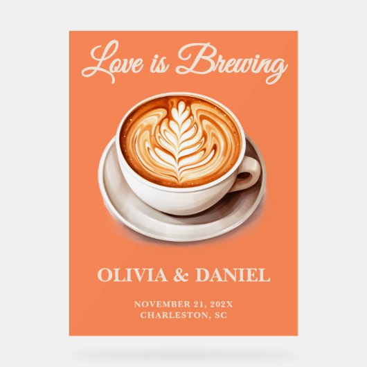 Liebe bricht | Gemütlicher Empfang der Hochzeit im Acrylschild (Vorderseite)