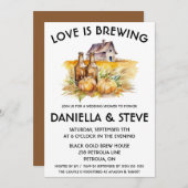 Liebe bricht Herbst, Bier Themed Brautparty Einladung (Vorne/Hinten)