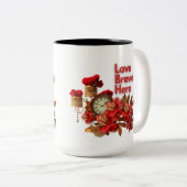Liebe bricht hier - Feiern Liebe Dieses Valentinst Zweifarbige Tasse (VorderseiteRechts)