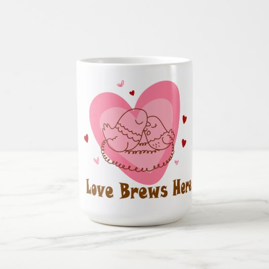 Liebe bricht hier kaffeetasse (Mittel)