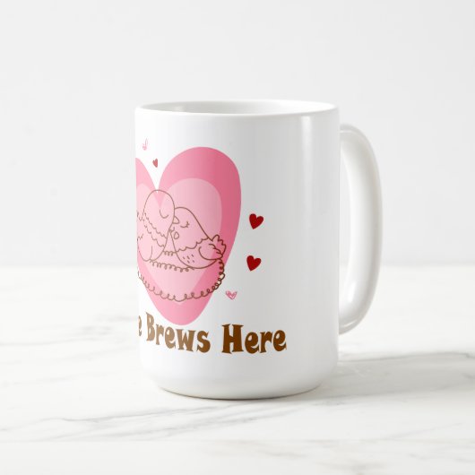 Liebe bricht hier kaffeetasse (VorderseiteRechts)