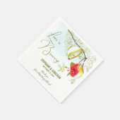 Liebe bricht Hummingbird Teacup Serviette (Ecke)