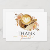 Liebe bricht Kaffee Brautparty Danke Einladung (Vorne/Hinten)