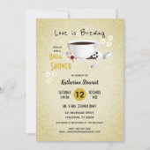 Liebe bricht Kaffeebridal Einladung (Vorderseite)