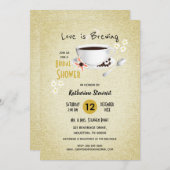 Liebe bricht Kaffeebridal Einladung (Vorne/Hinten)