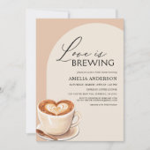 Liebe bricht modernes Arch Coffee Brautparty Einladung (Vorderseite)