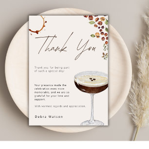 Liebe bricht modernes Brautparty Dankeskarte