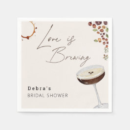 Liebe bricht modernes Brautparty Serviette