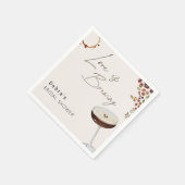 Liebe bricht modernes Brautparty Serviette (Ecke)