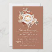 Liebe bricht rustikales Boho Floral Brautparty Einladung (Vorderseite)