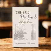 Liebe bricht, sagte sie sagte, Bridal Game