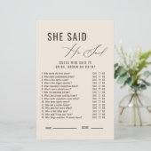 Liebe bricht, sagte sie sagte, Bridal Game (Stehend Vorderseite)