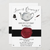 Liebe bricht | Tea-Brautparty Einladung (Vorne/Hinten)