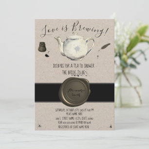Liebe bricht   Tee-Brautparty Einladung