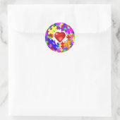 Liebe bricht Thru Autismus Runder Aufkleber (Tasche)
