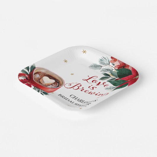 Liebe bricht Weihnachts-Brautparty Pappteller (Gewinkelt)