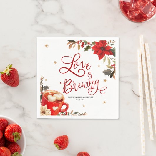 Liebe bricht Weihnachts-Brautparty Serviette (Beispiel)