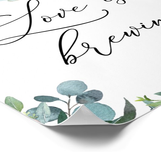 Liebe bricht Zeit für Teezeichen Poster (Ecke)