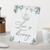 Liebe bricht Zeit für Teezeichen Sockelschild (In SItu)