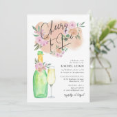 Liebe Bridal Champagne Brunch Einladung (Stehend Vorderseite)