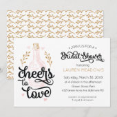 Liebe Bridal Dusche Einladung (Vorne/Hinten)