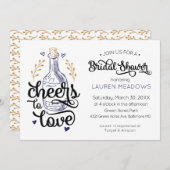 Liebe Bridal Dusche Einladung (Vorne/Hinten)