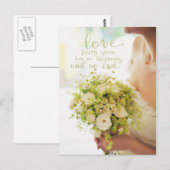 Liebe Bride Blume Hochzeit Postkarte (Vorne/Hinten)