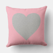 Liebe Bride & Co Pink & Silver Wedding Wohngestalt Kissen (Rückseite)