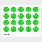 Liebe Bride & Groom Green Personalisiert Wedding Runder Aufkleber (Blatt)