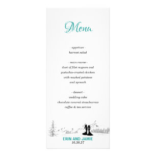 Liebe Brides Mountain Werbekarte