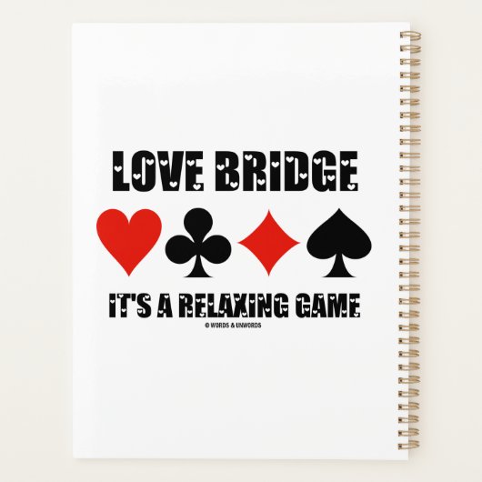 Liebe Bridge Ein entspannendes Spiel mit vier Kart Planer (Rückseite)