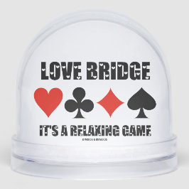 Liebe Bridge Ein entspannendes Spiel mit vier Kart Schneekugeln
