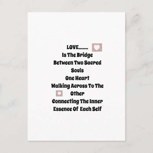 Liebe Bridge Postkarte (Vorderseite)
