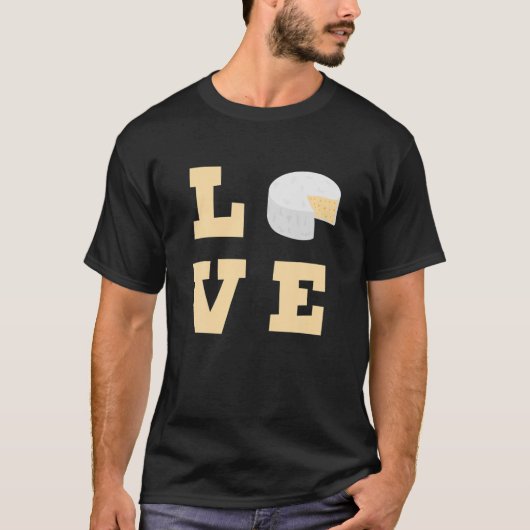 Liebe Brie Cheese Funny Cheesy Food Lover T-Shirt (Vorderseite)