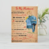 Liebe| Brief an mein Ehemann I Liebe Einladung (Stehend Vorderseite)